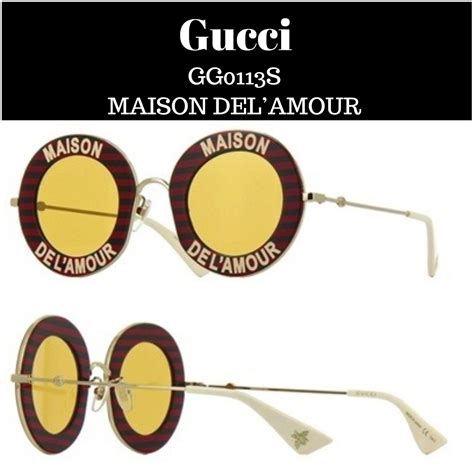 gucci eyewear maison de l'amour round sunglasses|Gucci Maison De L'amour Round Sunglasses .